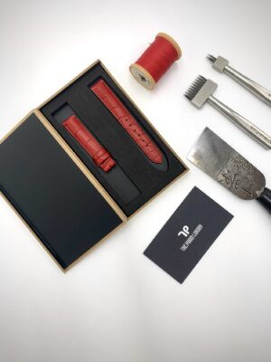 Dây đồng hồ da alligator đỏ Zenith