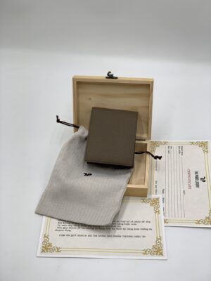 Ví gấp đôi nam màu etoupe