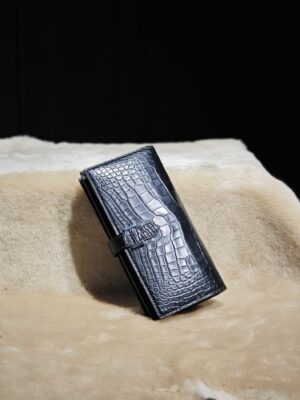 Ví dài nam da cá sấu Pháp