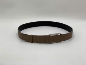 Thắt lưng da togo (etoupe) kết hợp da epsom (đen)