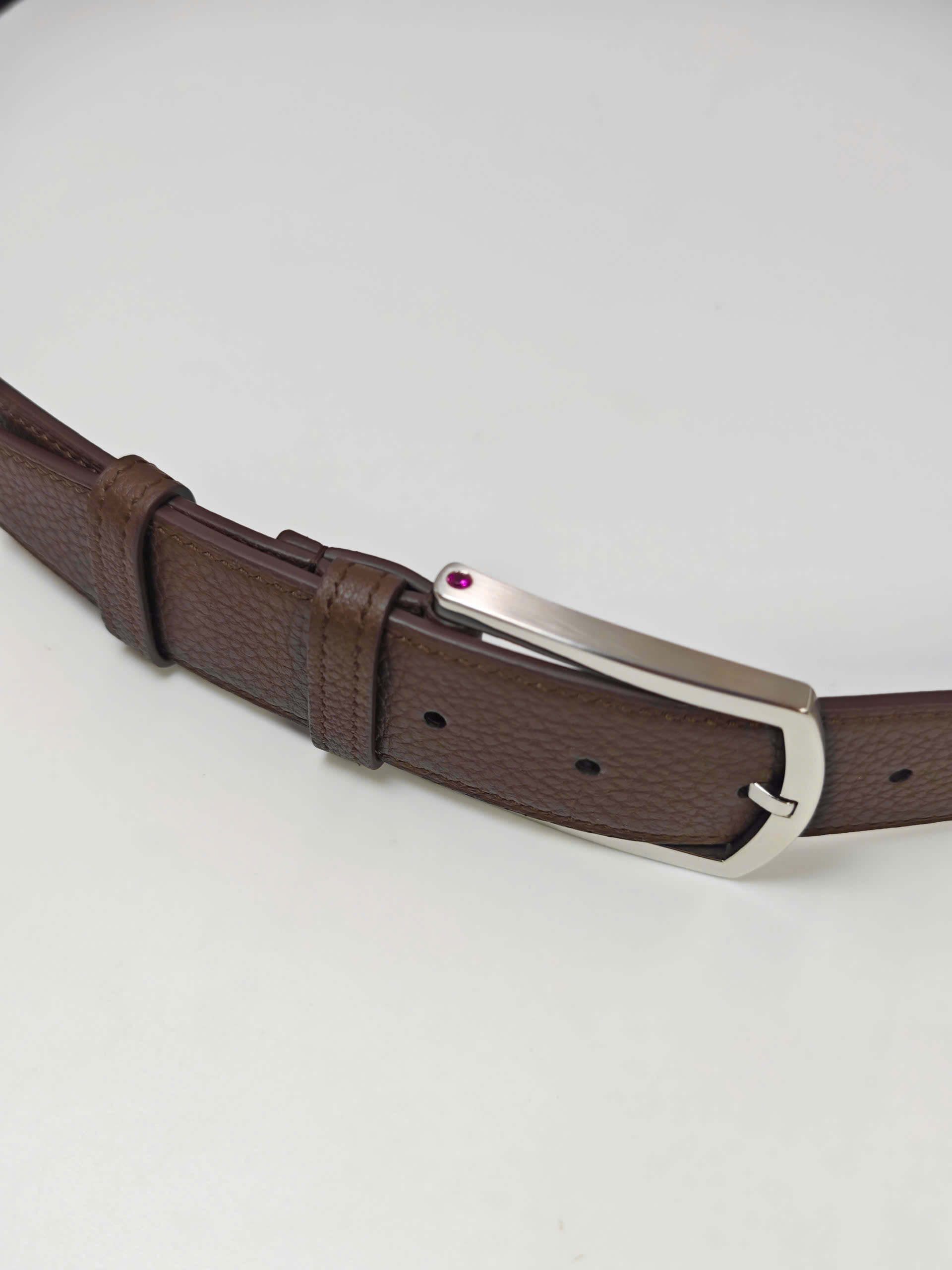 Thắt lưng da Togo TP Marshal màu nâu – Handmade cao cấp | Thế Phạm - Hình ảnh 2