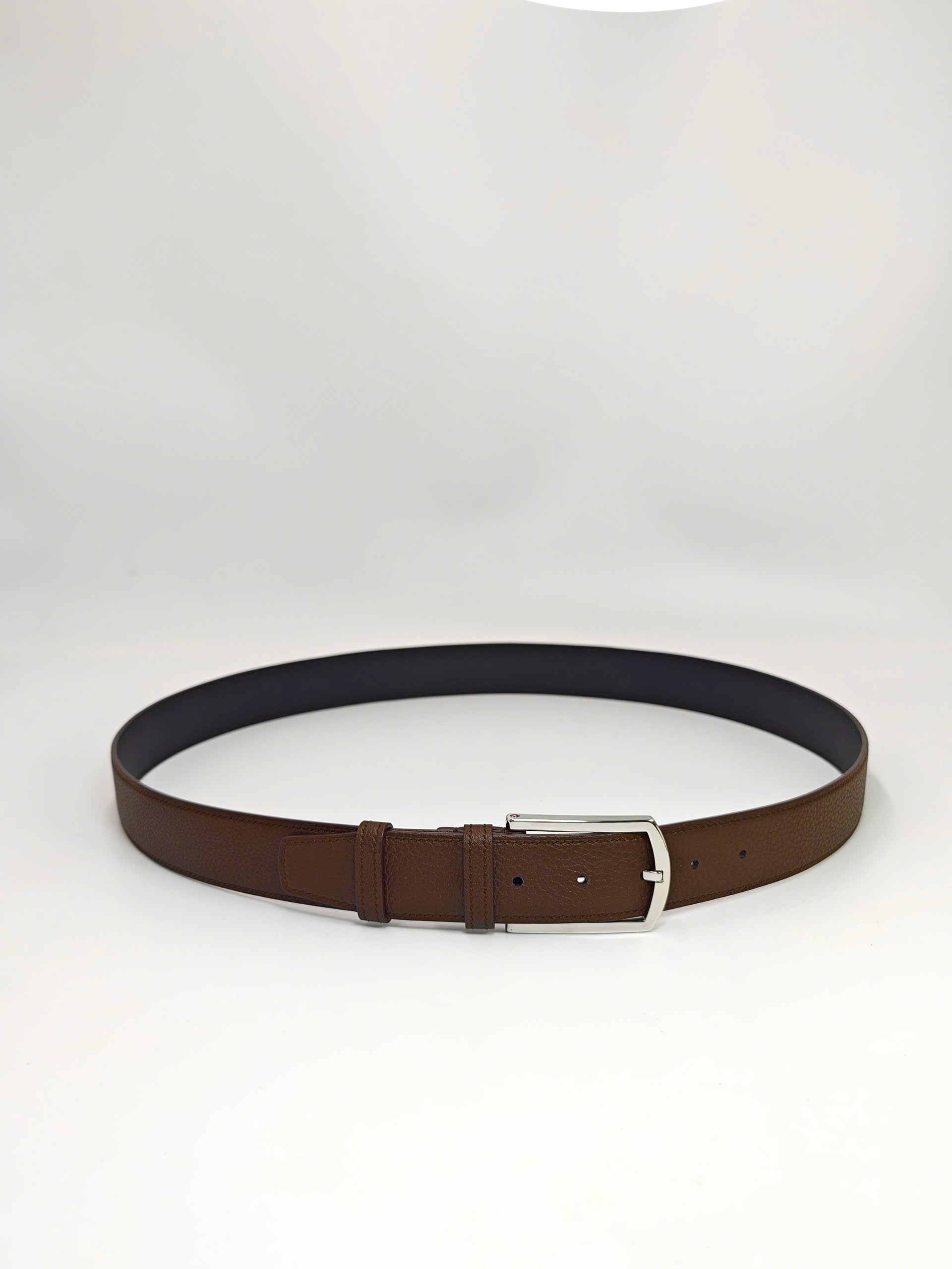 Thắt lưng da Togo TP Marshal màu nâu – Handmade cao cấp | Thế Phạm - Hình ảnh 4