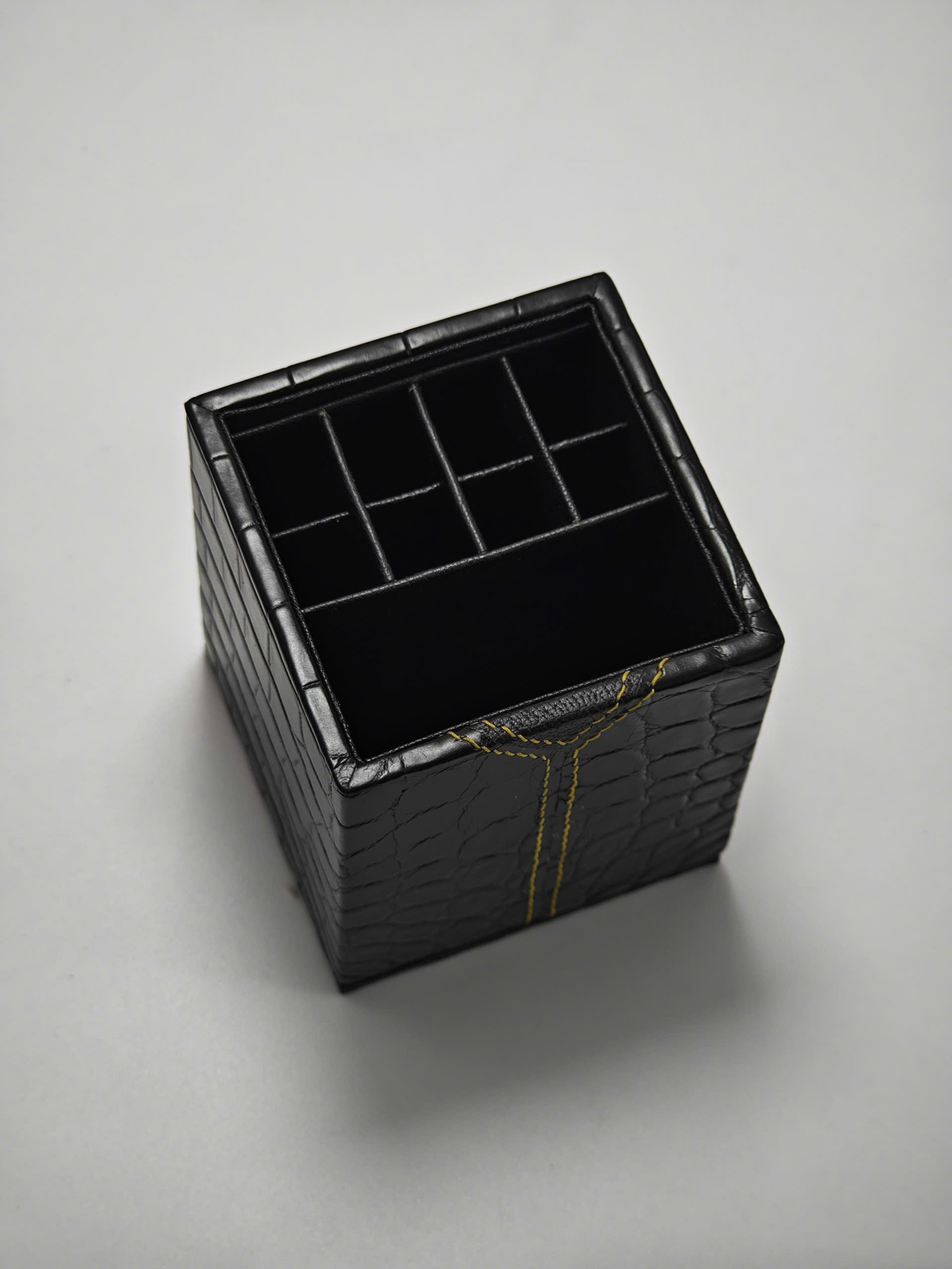 TP Pen Box King Edition - Hộp bút da cá sấu Pháp rồng vàng 18K, mắt kim cương - Hình ảnh 2